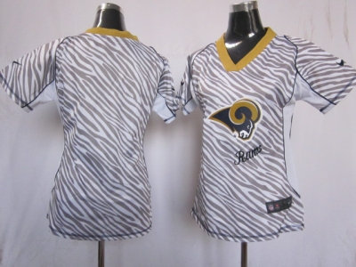 NEW Women Los Angeles Rams blank jerseys(fem fan zebra)