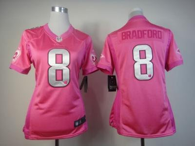 NEW Women Los Angeles Rams #8 Sam Bradford Pink Jerseys(love s)