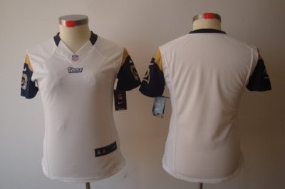 Women NEW Los Angeles Rams Blank White Jerseys