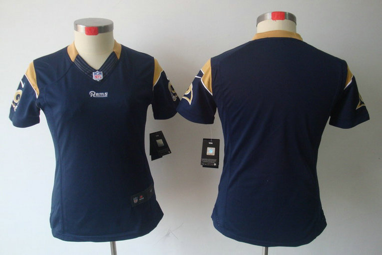 Women NEW Los Angeles Rams Blank Blue Jerseys