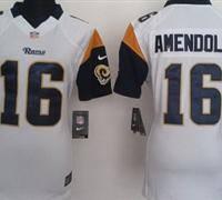 Women Nike Los Angeles Rams 16 Danny Amendola White Nike NFL Jerseys