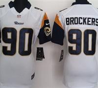 Women Nike Los Angeles Rams #90 Brockers White Nike NFL Jerseys