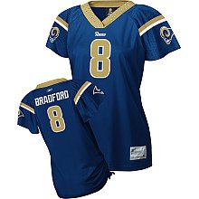 Reebok Los Angeles Rams 8# Bradford Women's Field Flirt Fashion Jersey