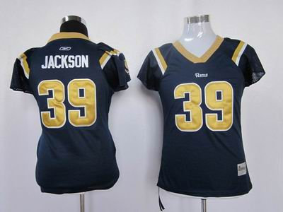 Women Los Angeles Rams 39 jackson blue color jersey