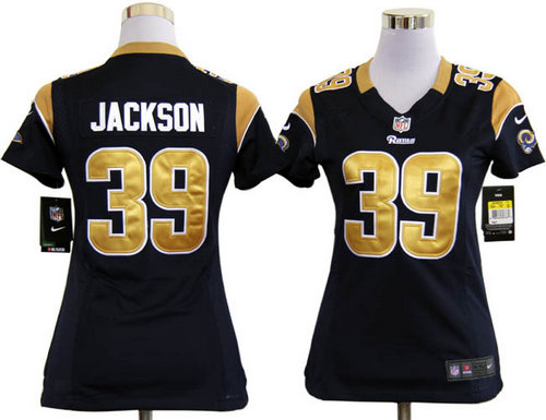 Women Nike Los Angeles Rams 39 Steven Jackson Blue Jerseys
