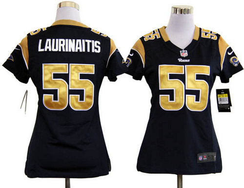 Women Nike Los Angeles Rams 55 James Laurinaitis Blue Jerseys