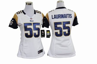 Women Nike Los Angeles Rams 55 James Laurinaitis White Jerseys
