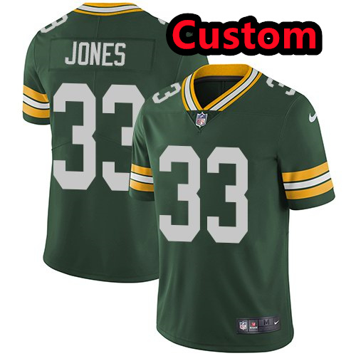 Custom Men's Nike Packers Green Vapor Untouchable Limited Jersey