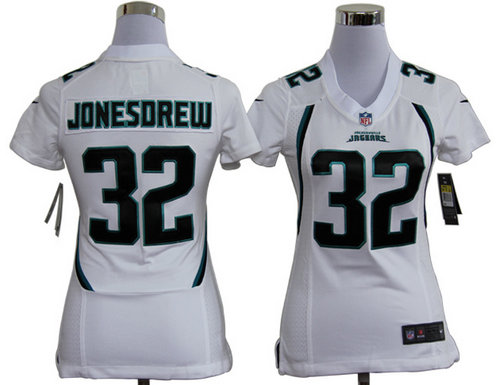 Women Nike Jacksonville Jaguars 32 Maurice Jones-Drew White Jerseys