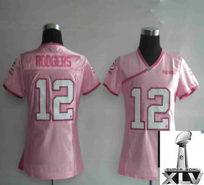 20llSB Green Bay Packer 12 Aaron Rodgers Pink