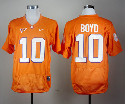 Clemson Tigers Tajh Boyd 10 Orange Pro Combat College Football Jersey