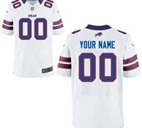 Men's Nike Buffalo Bills Customized Elite White Jerseys