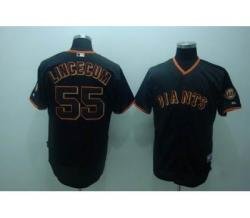 MLB giants Lincecum black kid cool base jerseys