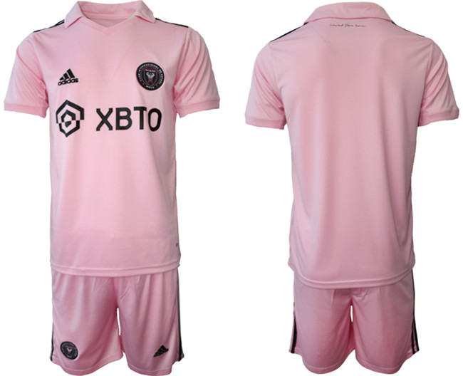 Men's Inter Miami CF Custom 2023 24 Pink Home Soccer Jersey Suit 2