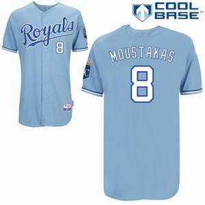 Kansas City Royals 8 MOUSTAKAS L.T BLUE COOL BASE JERSEY