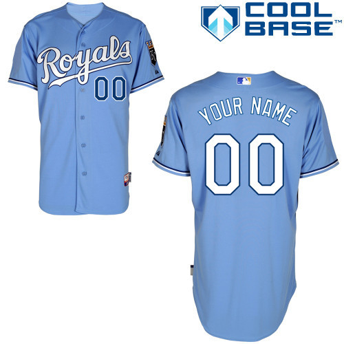Royals Light Blue Customized Men Cool Base Jersey