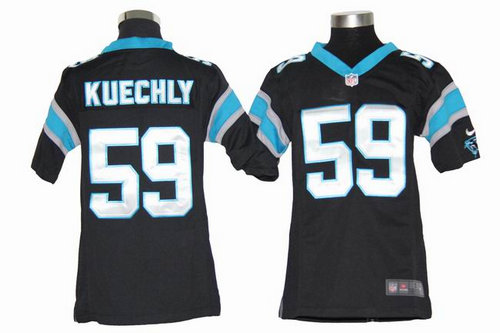 Youth Nike NFL Carolina Panthers 59 Luke Kuechly Black Jerseys