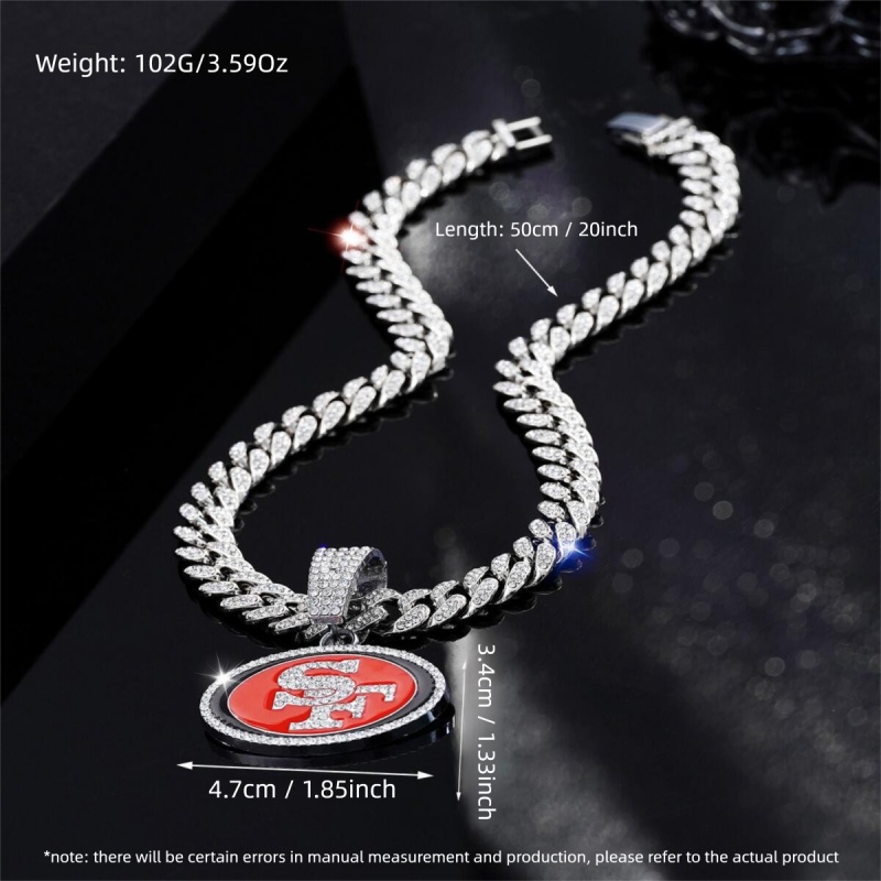49ers Pendant and Necklace Silver