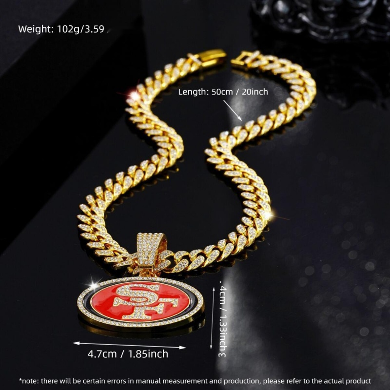 49ers Pendant and Necklace Gold