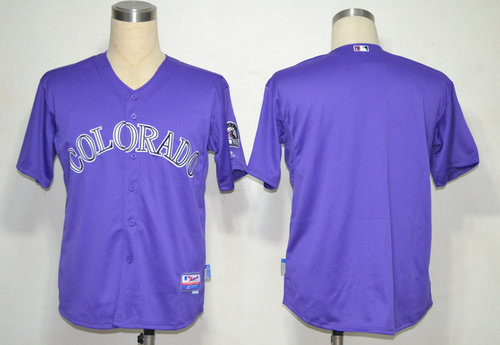 Colorado Rockies Blank Purple mlb jerseys cool base Stitched MLB Jersey