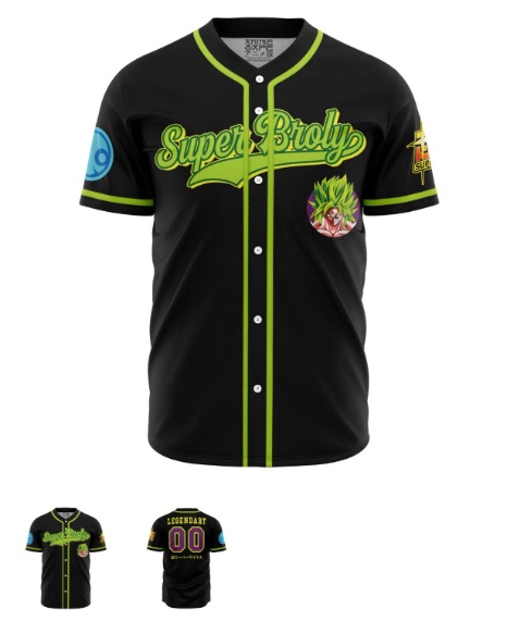 Super Broly Dragon Ball Z Baseball Jersey