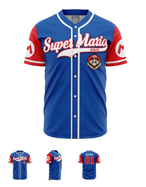 Mario Bros Baseball Jersey
