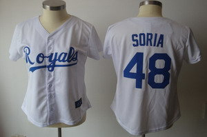 Women Kansas City Royals 48 SORIA WHITE JERSEY