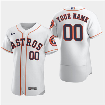 Men's Custom Houston Astros Custom Nike White Flexbase Jersey