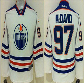 Youth Edmonton Oilers #97 Connor McDavid White Stitched NHL Jersey