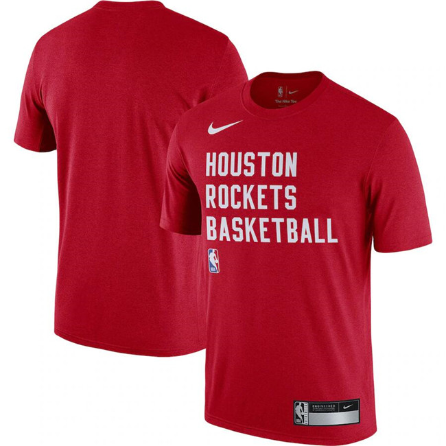 Men's Houston Rockets Red 2023 24 Sideline Legend Performance Practice T-Shirt