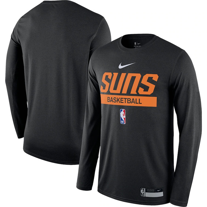 Men's Phoenix Suns Black 2022 23 Legend On-Court Practice Performance Long Sleeve T-Shirt