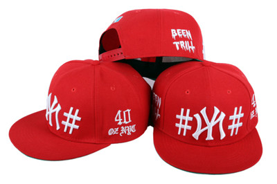 NY Been Trill 40 Oz Red Fashion Snapback Adjustable Hat L89