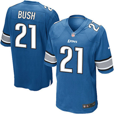 Youth NEW NFL Detroit Lions 21 Reggie Bush Blue Jerseys