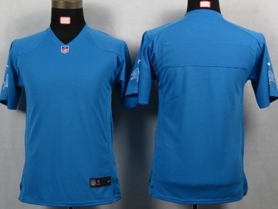 Youth NEW Detroit Lions Blank Blue Portrait Fashion Game Jerseys