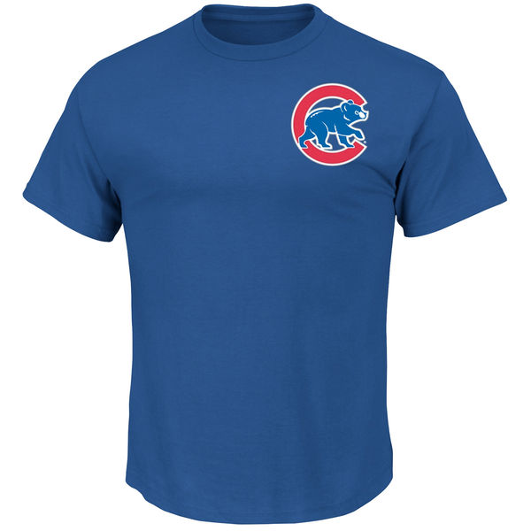 Men's Chicago Cubs Majestic Royal New Wordmark T-Shirt