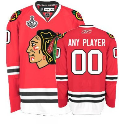 Customized Chicago Blackhawks Jersey Red Home Stanley Cup Finals Man Jersey