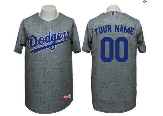 Los Angeles Dodgers Personalized custom Grey Jersey