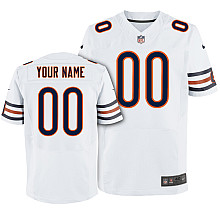 Nike Chicago Bears White Customized Elite Jerseys