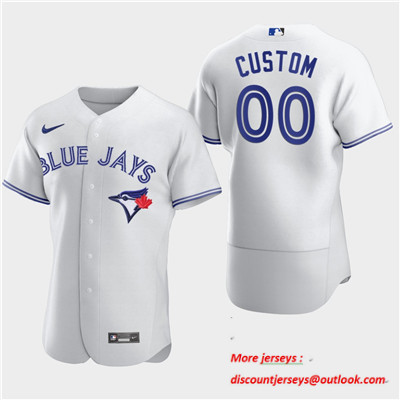 Men's Custom Toronto Blue Jays Custom Nike White Flexbase Jersey