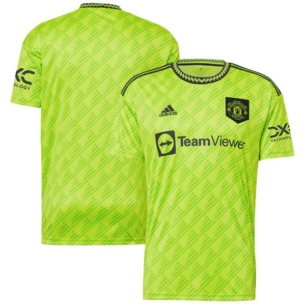 Men's Manchester United Blank 2022 23 Green Soccer Jersey