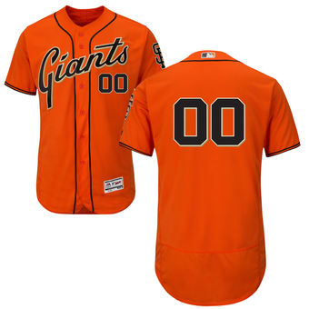 Men's San Francisco Giants Majestic Alternate Orange Flex Base Authentic Collection Custom Jersey