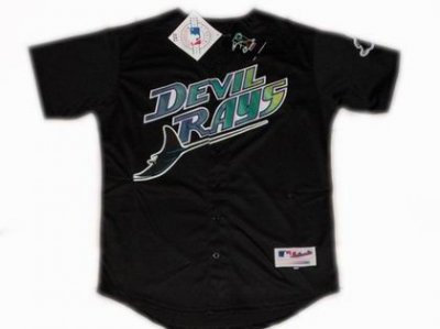Custom Men's Tampa Bay Rays 1998 balck jerseys