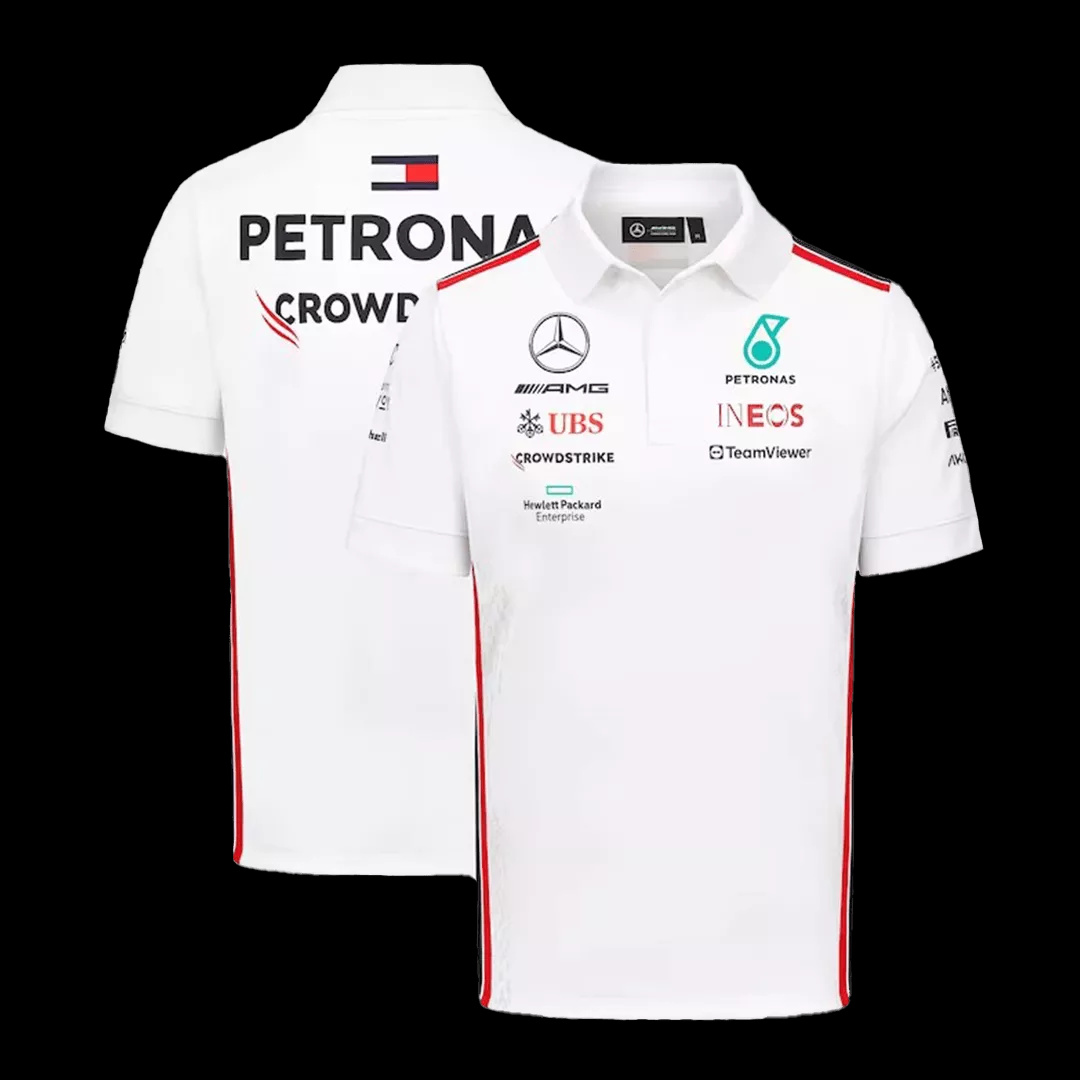 Mercedes AMG Petronas F1 Racing Team Polo - White 2023