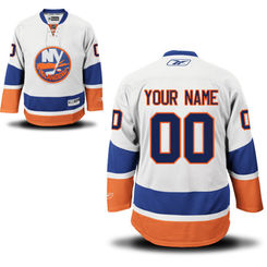 Reebok New York Islanders Men's Premier Away Custom Jersey - White