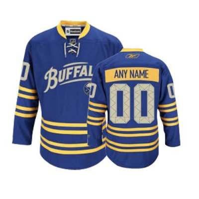 Customized Buffalo Sabres Jersey Navy Blue New Third Man Jersey