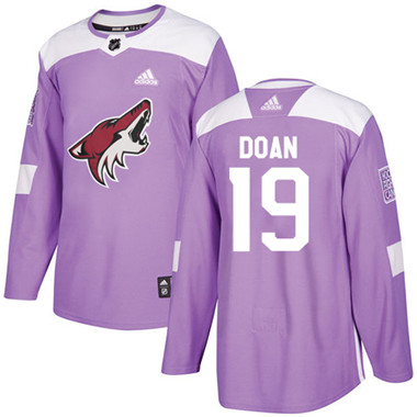 Adidas Coyotes #19 Shane Doan Purple Authentic Fights Cancer Stitched NHL Jersey