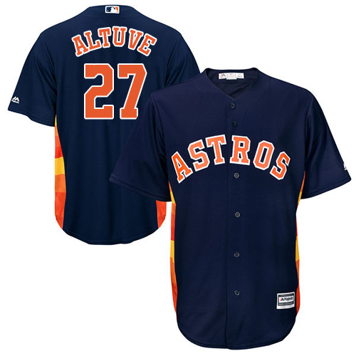 Astros #27 Jose Altuve Navy Blue