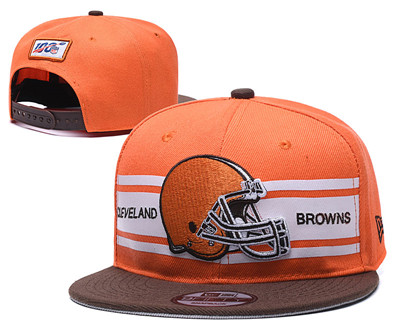 Browns Team Logo Orange 100th Season Adjustable Hat YD