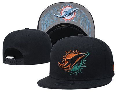 Dolphins Team Logo Black Adjustable Hat GS