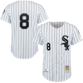 Men's Chicago White Sox 1993 Bo Jackson Mitchell & Ness White Black Authentic Throwback Jersey